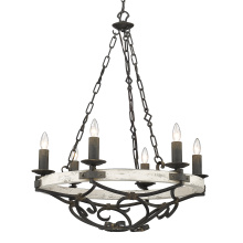 Golden 1821-6 ABI-CDW - Wry Lighting Madera 6-light Chandelier in Antique Black Iron